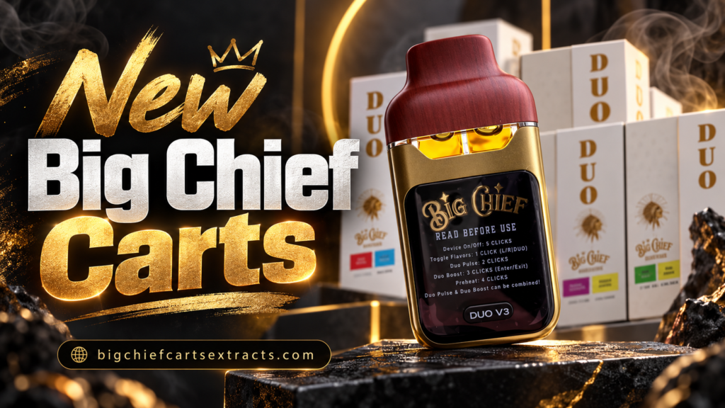 New Big Chief Carts V3 Duo 2g guide thumbnail with product device and website address